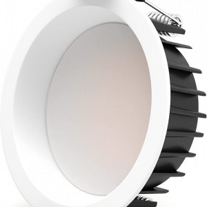 Spotlight 100 LED -uri SAINUO, 3000K, 7W, aluminiu, alb cald, 75 mm