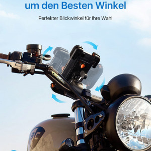 Suport telefon pentru bicicleta Andobil, metal/plastic, negru/portocaliu, 9 x 18 x 3 cm
