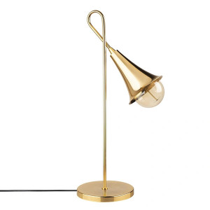 Veioza Sarmal, metal, auriu, 30 x 18 x 57 cm