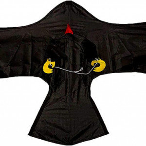 Zmeu pentru alungarea pasarilor BirdRaider, nailon, negru, 120 x 66 cm