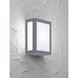 Aplica exterior Lobbie II plastic/metal, alb/gri, 1 bec, 230 V