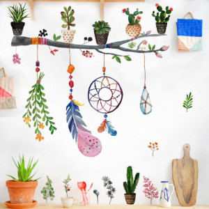 Autocolant de perete HautStore, PVC, multicolor, 72 x 78 cm