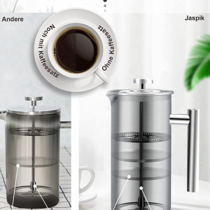 Cafetiera Jaspik, otel inoxidabil, argintiu, 1L