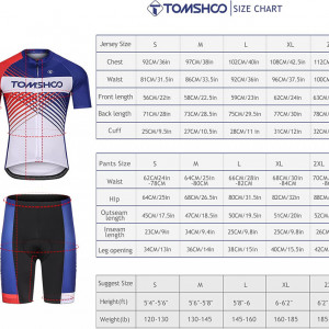 Costum pentru ciclism TOMSHOO, poliester, multicolor, marimea XL
