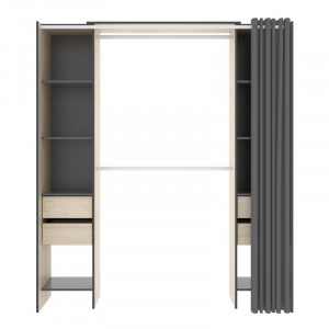 Dulap pentru imbracaminte Eliseiu, maro, 120/177 x 205 x 50 cm