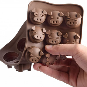 Forma pentru ciocolata HEIGOO, silicon, maro, 20,5 × 10,5 × 1,5 cm