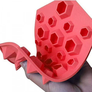 Forma pentru cuburi de gheata Selecto Bake, silicon, rosu, 23 x 12 x 2,3 cm