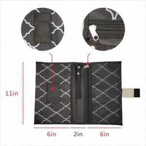 Geanta de infasat YaYiBo, textil, negru/alb, 27 x 16 x 5 cm