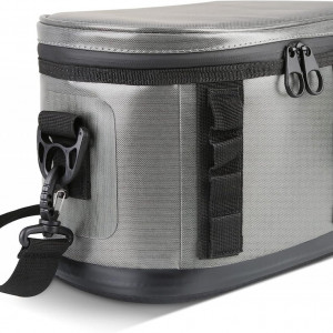 Geanta termica Tahoe Trails, bumbac/poliester/PEVA, gri/negru, 29,4 x 19 x 21 cm