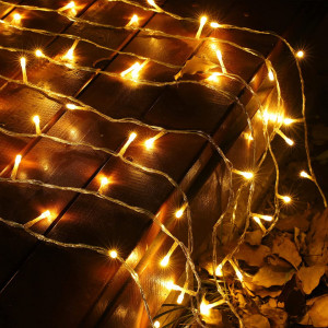 Instalatie cu 200 LED-uri YOSION, alb cald, 8 moduri de iluminare, 3 m