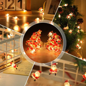 Instalatie pentru Craciun WHDPETS, LED, alb/rosu/negru, 5 m