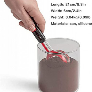 Lingurita de masurare a cafelei COLEESON, plastic, rosu/negru, 21 cm