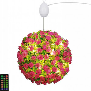 Lumina decorativa rotativa cu ghiveci de flori Homealexa, LED, USB, telecomanda, 25 cm /3 m