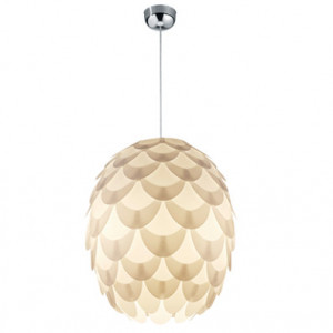 Lustra tip pendul Choke I, metal/sticla, argintie, 50 x 150 x 50 cm, 45w