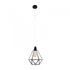Lustra tip pendul Tenley, metal, negru, 40 x 24 x 100 cm