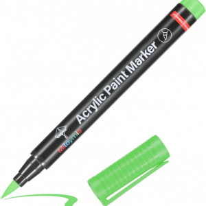 Marker pentru pictura pe ceramica/piatra Mitoymia, verde deschis, rezistent la apa, 13,2 x 1 cm