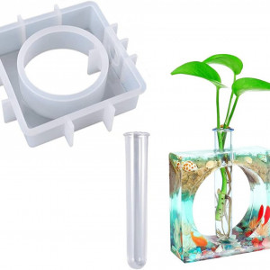 Matrita pentru vaza COLEESON, silicon, alb, 14,5 x 13,9 x 6 cm
