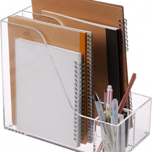 Organizator de birou SANRUI, acrilic, transparent, 25 x 28 x 15,4 cm