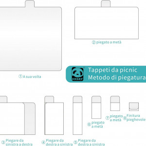 Patura de picnic HX&KF, multicolor, poliester, 200 x 200 cm