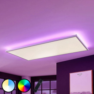 Plafoniera Brenda, LED, RGB, aluminiu/plastic, alb, 119,5 x 59,5 x 5,5 cm