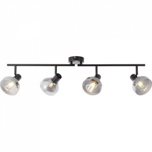 Plafoniera Reflekt II, metal/sticla, neagra, 89 x 20 x 20 cm, 18w