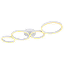 Plafoniera Venosa, LED, metal/plastic, alba, 89 x 7 x 33 cm