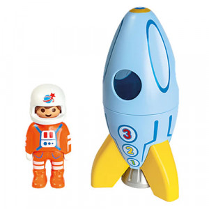 Playmobil 1.2.3 - Astronaut cu racheta