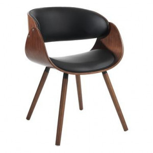Scaun tapitat Visby, maro/negru, 73 x 53 x 57 cm