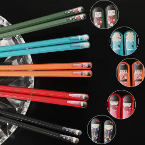 Set de 10 perechi de betisoare Pwsap, fibra de sticla, multicolor, 24 cm