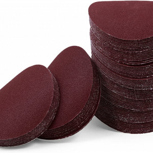 Set de 100 de discuri abrazive Leontool, oxid de aluminiu, rosu, 180, 7,5 cm