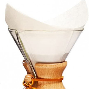 Set de 100 filtre pentru cafea Chemex, alb, absorbant