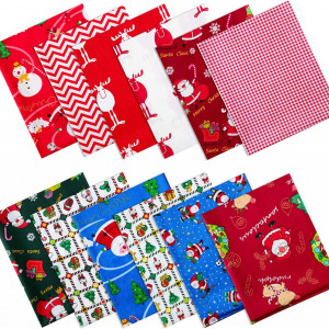 Set de 12 bucati de tesaturi pentru mestesuguri Tatuo, bumbac, multicolor, 40 x 50 cm