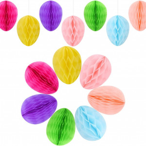 Set de 12 decoratiuni suspendate Jodsen, hartie, multicolor, 10 cm
