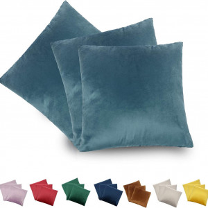 Set de 2 fete de perna TAN. TOMI, catifea, verde inchis, 40 x 60 cm