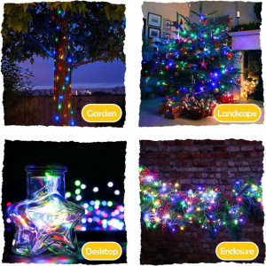 Set de 2 instalatii cu 200 de LED-uri ITICdecor, plastic, multicolor, USB, 8 moduri iluminare, 20 m