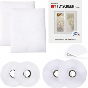Set de 2 plase de tantari Redtron, poliester, alb, 130 x 150 cm
