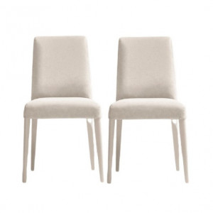 Set de 2 scaune tapitate Cornish, alb, 86 x 48 x 58 cm