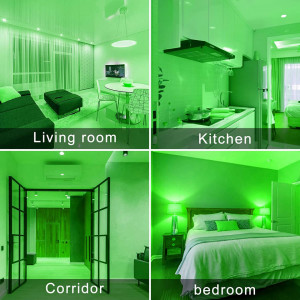 Set de 2 spoturi YAYZA, LED, lumina verde, GU5.3, 5 x 5,2 cm