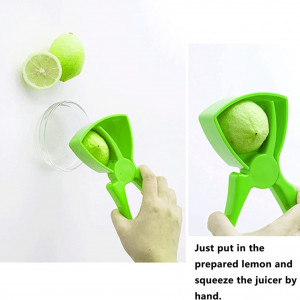 Set de 2 storcatoare manuale de lamaie LEXISONG-Zgr, ABS, verde, 20 x 8,5 cm