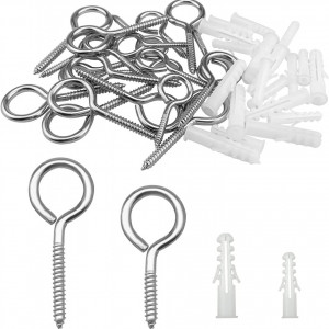 Set de 20 suruburi cu ancora de fixare CiShow, otel inoxidabil/plastic, alb/argintiu, M4 x 50mm / M5 x 70 mm