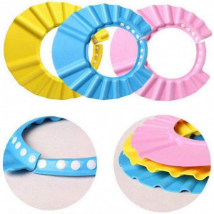 Set de 3 capace de protectie pentru dus la copii HELOVGE, EVA, roz, galben, albastru, 40-52 cm