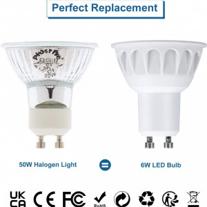 Set de 4 becuri VARICART, LED, GU10, metal/plastic, lumina verde, 5 x 5,5 cm,