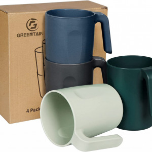 Set de 4 cani Greentainer, plastic, multicolor, 10,9 x 7,9 x 6,8 cm, 450 ml