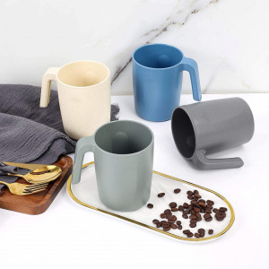 Set de 4 cani Showithgreen, plastic, multicolor, 450 ml