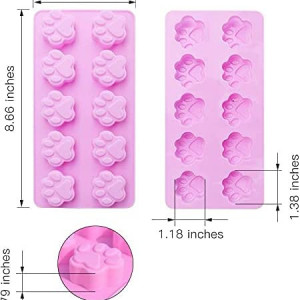 Set de 4 forme pentru ciocolata/prajituri Otes, roz/mov/rosu, silicon, 22 x 11 cm
