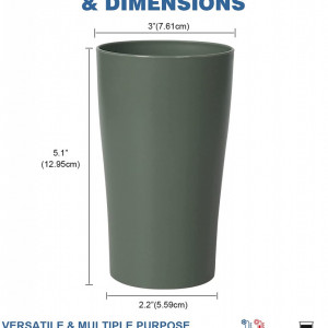 Set de 4 pahare Greentainer, plastic, multicolor, 7,6 x 12,9 cm, 400 ml