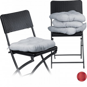 Set de 4 perne pentru scaun Symple Stuff, poliester, gri, 10 x 40 x 40 cm