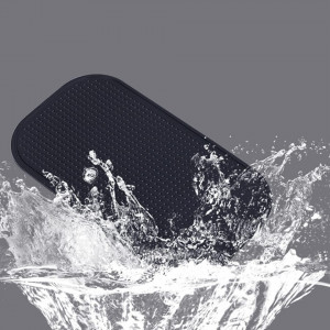 Set de 5 covorase anti-alunecare si 5 coastere pentru masina, negru, silicagel, 7 x 13 cm / 7 cm