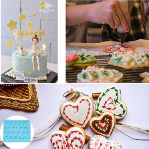 Set de 5 matrite pentru bomboane/ciocolata SIMUER, LOVE, silicon, multicolor, 25,5 x 20,3 cm