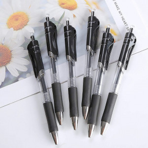Set de 5 pixuri HEIGOO, negru, plastic, 15 cm